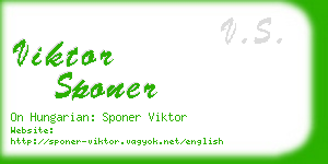 viktor sponer business card